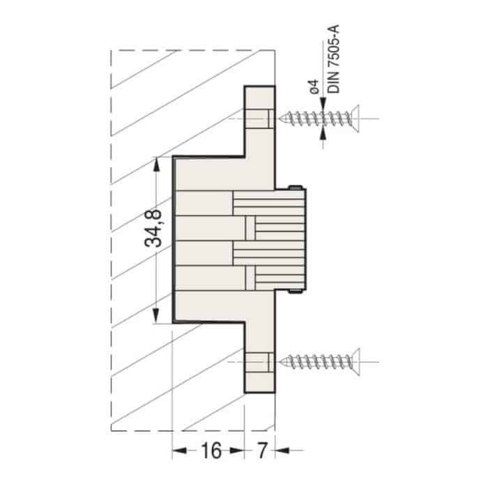 Cerniera A Scomparsa 829 Ceam Per Porta 15 25 Kg Dimensioni 69 8x15 9