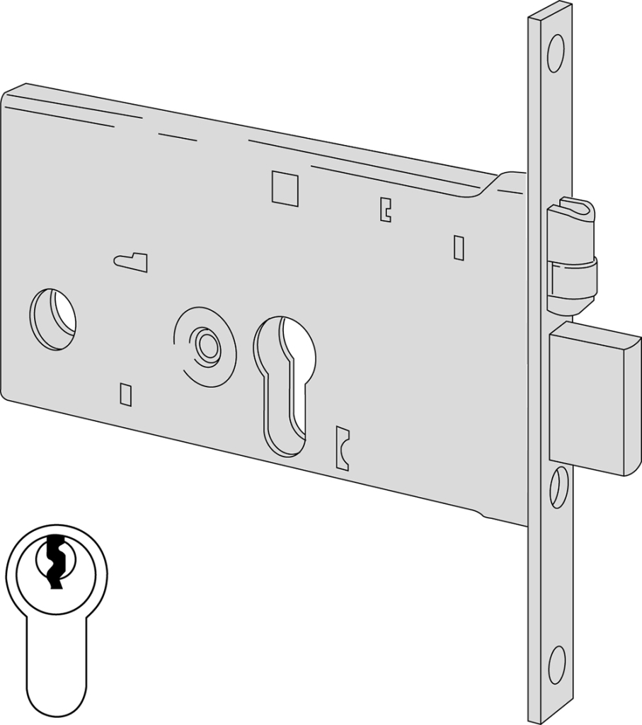Serratura Meccanica Da Infilare A Cilindro Cisa Per Fascia Altezza