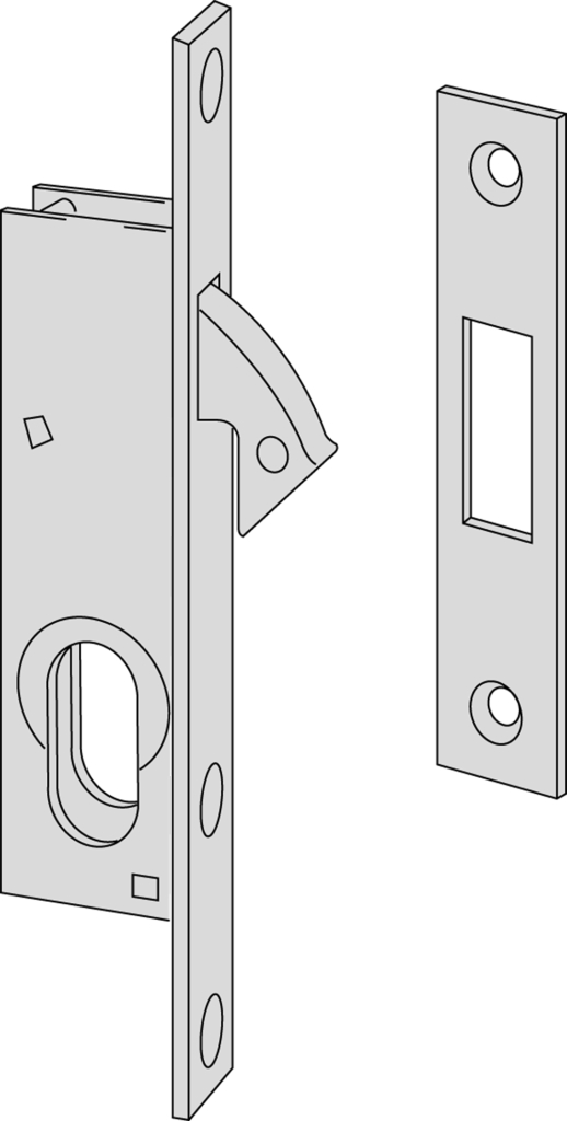 Serratura Meccanica Da Infilare A Cilindro Ovale Cisa Per Montanti