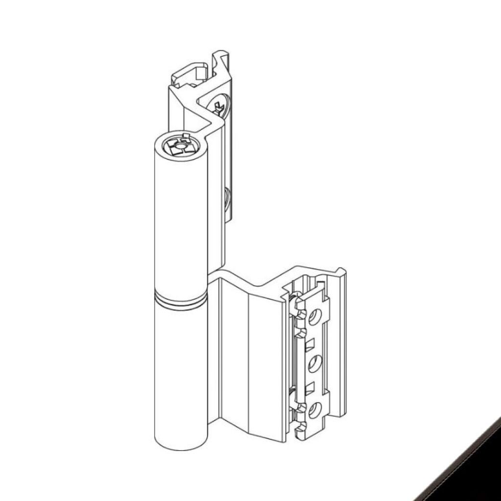 Cerniera Flash Base 00127u Giesse Per Terza Anta Profilo Erre 50