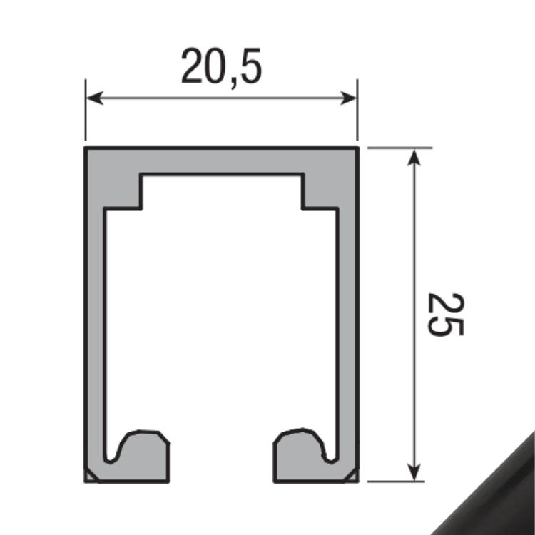 Binario Superiore Forato Koblenz Per Porta A Libro In Legno