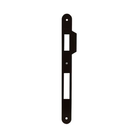 Incontro B00590.11 Agb per serratura Patent grande o Sicurezza, dimensione 238x22 mm, bordo tondo con aletta da 10 mm, Acciaio finitura Nero Verniciato