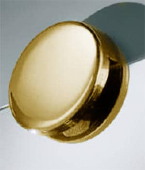 Reggispecchio MA01182B Confalonieri per cristallo, diametro 35 mm, Acciaio Oro Lucido