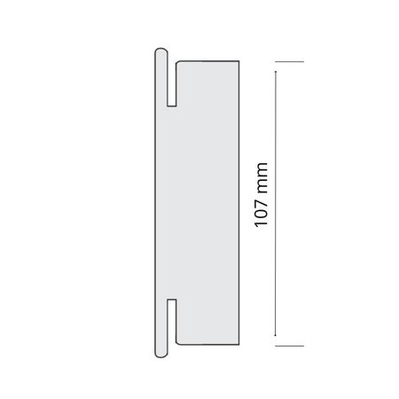 Lista di passaggio Door-Xe per porta, dimensione 107x40x3000 mm, Listellare Laminato TSS finitura Bianco Liscio