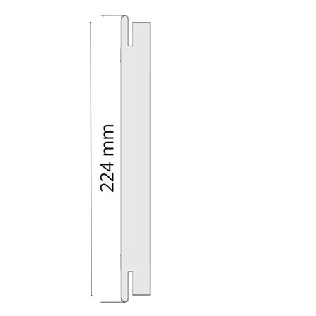 Foglio bussola Door-Xe per montante, Femmina-Femmina, dimensione 224x14x3000 mm, Multistrato Laminato TSS finitura Bianco Matrix