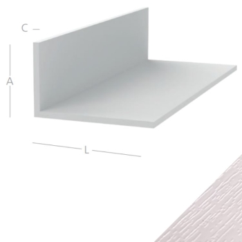 Coprifilo Angolo Exte in Pvc per serramento interno ed esterno, misure 30x30x2,5 mm, finitura Crystal White