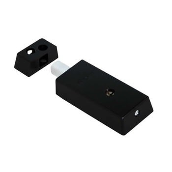 Serratura ad applicare OMR con chiave a spillo, dimensioni 75x36,3 mm, colore Nero