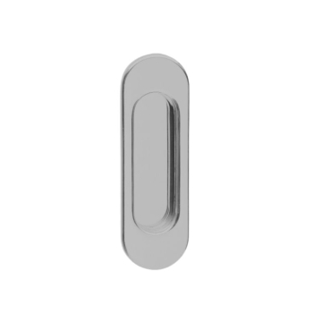 Maniglia incasso Ghidini Ovale Copriviti per porta scorrevole, ovale, Ottone Cromo Lucido