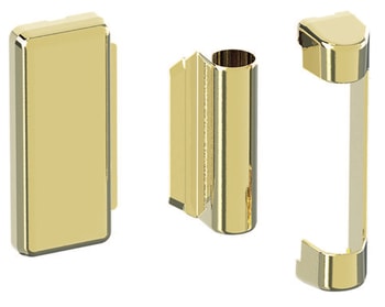 Kit di copertura per cerniera finestre a 3 ante, ad applicare, finitura Gold-Look