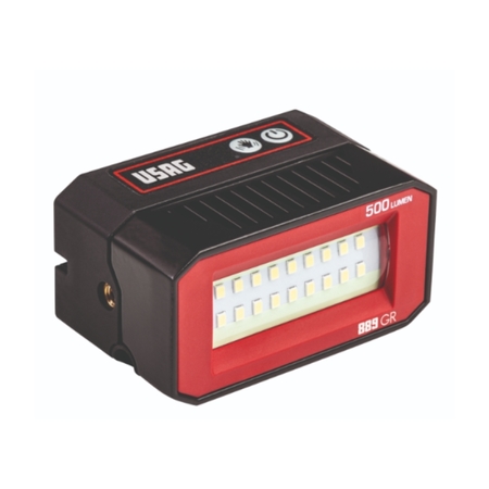 Faretto compatto LED 889 GR Usag, con sensore di movimento, ricarica USB, 3 livelli, illuminazione fino a 720 lumen, batteria Li-ion 2600 mAh