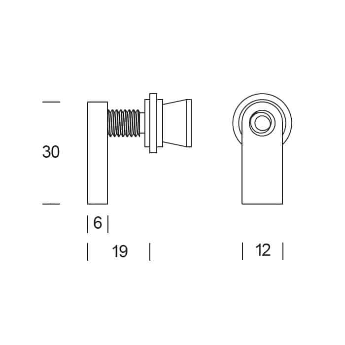 Kit Fissaggio Cd K06 Reguitti Per Maniglione Singolo Per Porta In