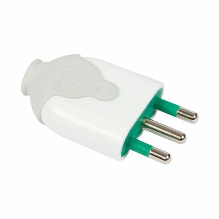 Spina Italiana Bico' 80020 Fanton per impianti elettrici, 2P+T 16A, smontabile, materiale termoplastico, colore bianco