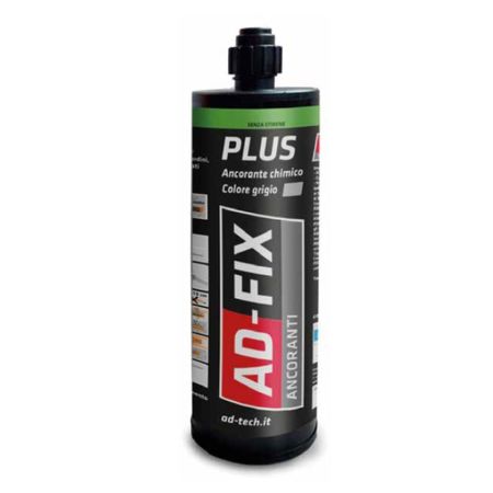 Ancorante chimico AD-Fix Plus per industria serramento e posa in opera certificata, cartuccia 420 ml, finitura Grigio