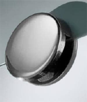 Reggispecchio ma01182a confalonieri per cristallo, diametro 60 mm, acciaio  inox lucido
