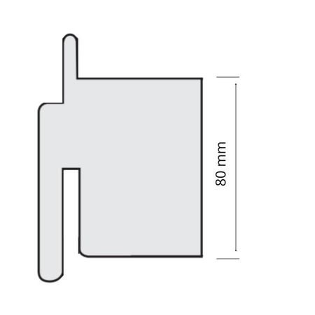 Foglio bussola Door-Xe per montante, Maschio-Femmina, dimensione 80x25x2180 mm, Multistrato Laminato TSS finitura Palissandro