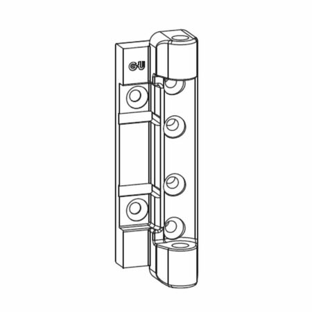 Supporto sostegno G-U Italia per anta e ribalta, Uni-Jet M8, Sinistra, aria 12 interasse 9/13, battuta 18 mm, Zama finitura Argento