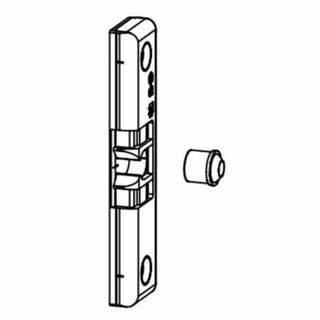 Scrocco porta con rullo G-U Italia per ribalta e battente, aria 12 mm, interasse 9 mm, finitura Argento