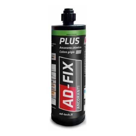 Ancorante chimico AD-FIX Plus con valigetta, per industria serramento e posa in opera certificata, cartuccia 420 ml, finitura Grigio