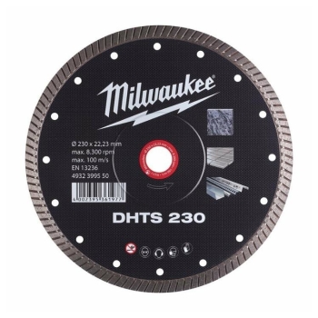 Disco diamantato DHTS Milwaukee per taglio gres porcellanato e granito, diametro 230 mm