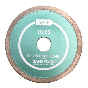 Disco diamantato SM-E Sankyo per ceramica e gres, diametro 115 mm, taglio massimo 1,4 mm
