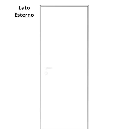 Pannello Modello Quadra Idoor per porta battente mano Sinistra, dimensione 700x2000 mm, Laminatino TSS finitura Noce Nazionale