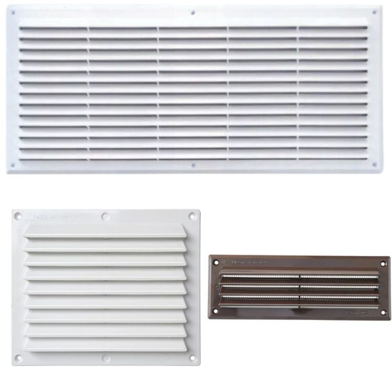 Griglie di aerazione e griglie di ventilazione per interni in plastica e  alluminio