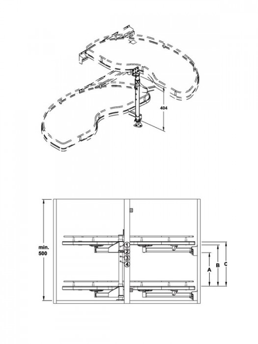 TUBO PER SLIDECORNER P/ BASE 440 MM